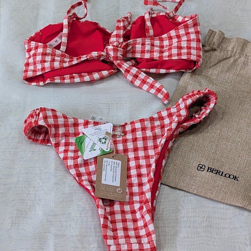 Red Checkered Bikini Set - Picture 2 of 2
